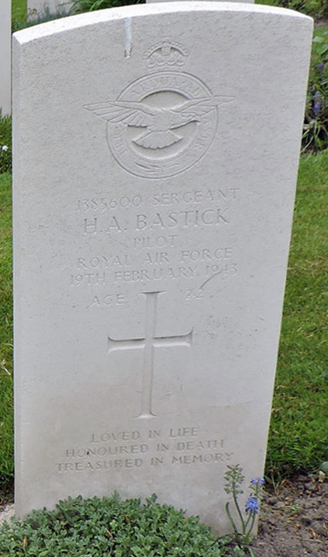 Sgt Howard Anthony Bastick<br/><br /><br />died February 19th, 1943
